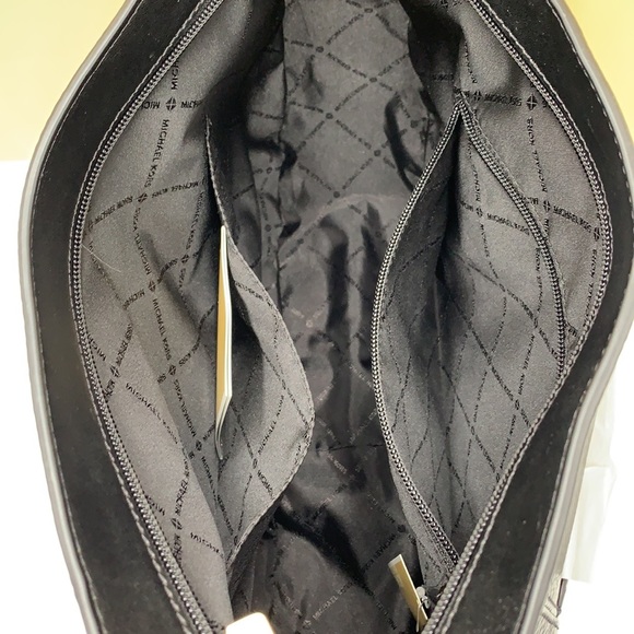 MICHAEL KORS BROOKE LARGE HOBO SHLDR LEATHER BLACK COLOR - Picture 13 of 16